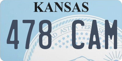 KS license plate 478CAM