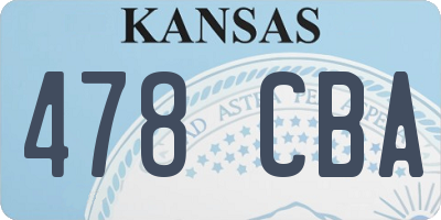 KS license plate 478CBA