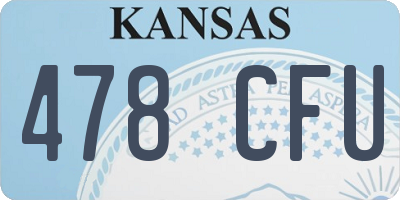 KS license plate 478CFU
