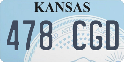 KS license plate 478CGD