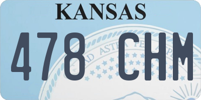 KS license plate 478CHM