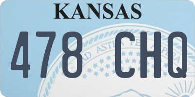 KS license plate 478CHQ