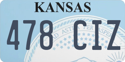 KS license plate 478CIZ