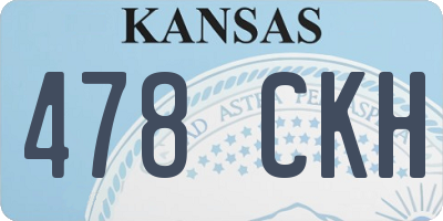 KS license plate 478CKH