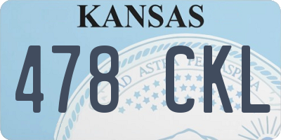 KS license plate 478CKL