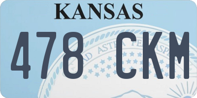 KS license plate 478CKM