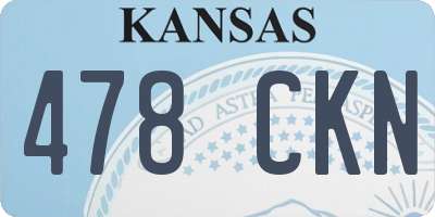KS license plate 478CKN