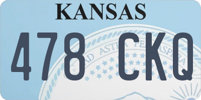 KS license plate 478CKQ