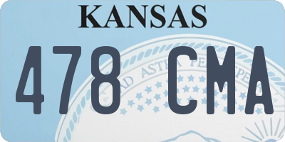 KS license plate 478CMA