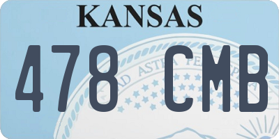 KS license plate 478CMB