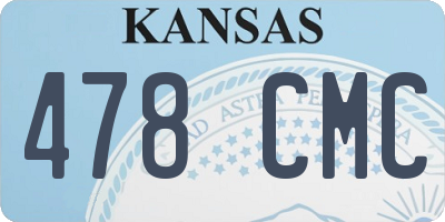 KS license plate 478CMC