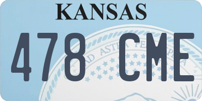 KS license plate 478CME