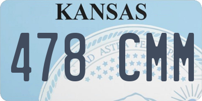 KS license plate 478CMM