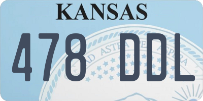 KS license plate 478DDL