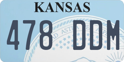 KS license plate 478DDM