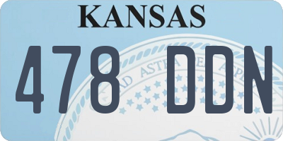KS license plate 478DDN