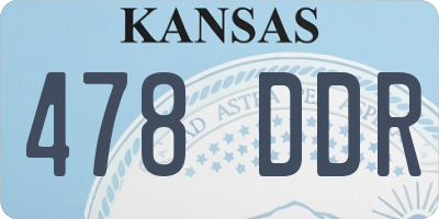 KS license plate 478DDR