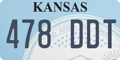 KS license plate 478DDT