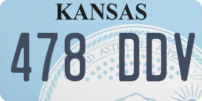 KS license plate 478DDV