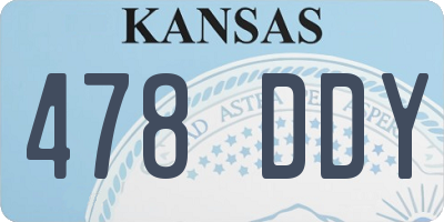 KS license plate 478DDY