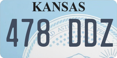 KS license plate 478DDZ