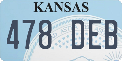 KS license plate 478DEB