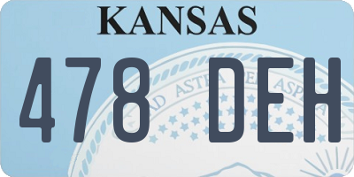 KS license plate 478DEH