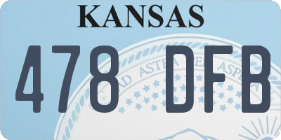 KS license plate 478DFB