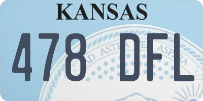 KS license plate 478DFL