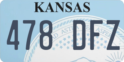 KS license plate 478DFZ