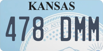 KS license plate 478DMM