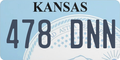 KS license plate 478DNN