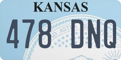 KS license plate 478DNQ