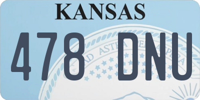 KS license plate 478DNU