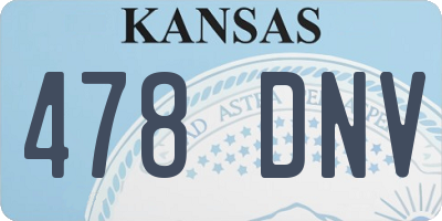 KS license plate 478DNV