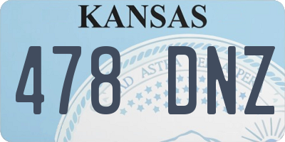 KS license plate 478DNZ