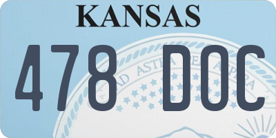KS license plate 478DOC