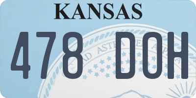 KS license plate 478DOH