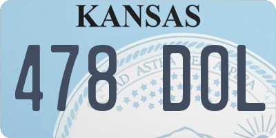 KS license plate 478DOL