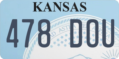 KS license plate 478DOU