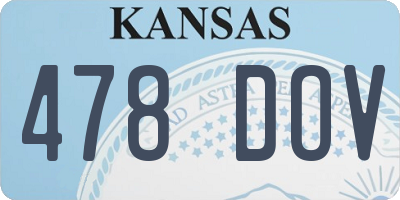 KS license plate 478DOV