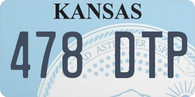 KS license plate 478DTP