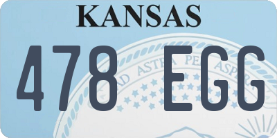 KS license plate 478EGG