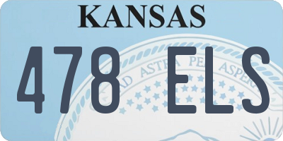 KS license plate 478ELS