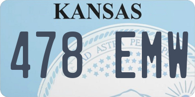 KS license plate 478EMW