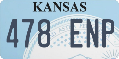 KS license plate 478ENP