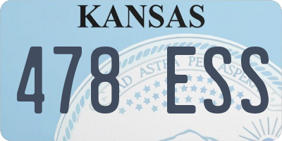 KS license plate 478ESS