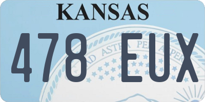 KS license plate 478EUX