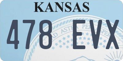 KS license plate 478EVX