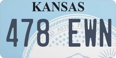KS license plate 478EWN